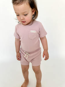 Organic Cotton Ribbed Summer Set | Candy Floss