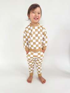 Organic Cotton Checkered Set | Honey