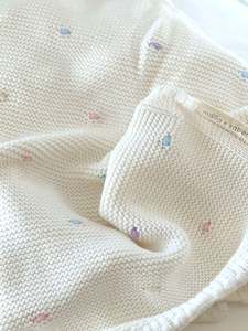 Organic Cotton Heirloom Baby Blanket | Confetti