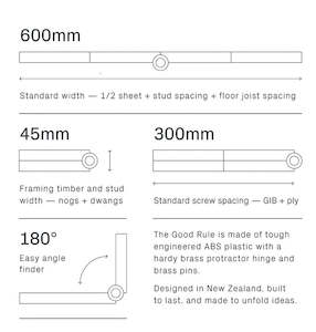 Tool Accessories: Good Rule - NZ Designed Innovative Builders Ruler