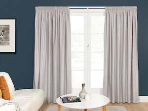 Curtains 1: Wanaka Blockout Pencil Pleat Curtains - Granite