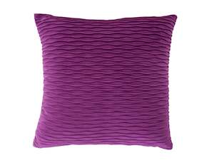 Cushion Covers: Wave Velvet Magenta Cushion Cover