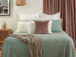 Bedding: Claremont Aqua Coverlet