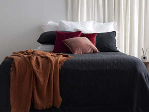 Bedding: Grassmere Black Coverlet