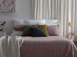 Bedding: Grassmere Ash Rose Coverlet