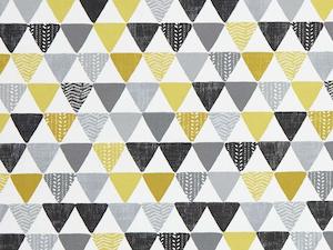 Pyramids Noir Fabric