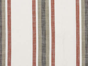 Uncoated Fabrics: Java Stripe Fabric 140cm - Olive/Rust