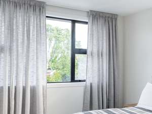 Curtains 1: Nicosia Lined Pencil Pleat Curtains - Gris