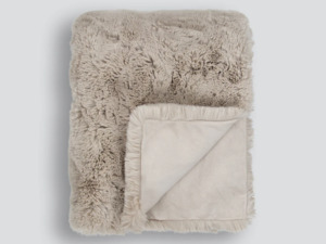 Pelage Faux Fur Throw - Taupe