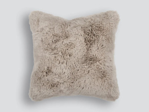 Cushions: Pelage Faux Fur Filled Cushion - Taupe