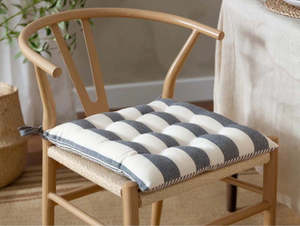 Hahei Stripe Chair Pad - Navy
