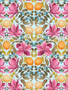 Catherine Marion - Lemons & Magnolia - Tea Towel