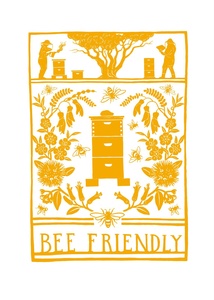 Live Wires: Wolfkamp & Stone - Bee Friendly - Tea Towel