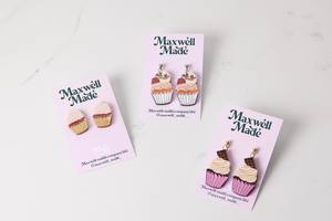 Cupcake Earrings - Maxwell Made