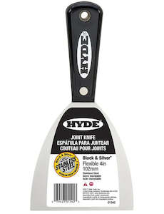 Paint Plaster: 102mm Hyde Black And Silver Stainless Steel Joint Knife With Hammer Head