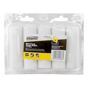 Paint Plaster: Haydn 110mm Fine Foam Mini Roller Sleeve - Straight / Round End Combo