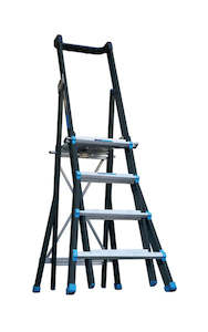 Ladders Scaffolding: AdjustaStep Fibreglass Height Adjustable Platform Ladder 4-7 step