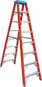Ladders Scaffolding: King 2.4M (8 Ft) Industrial Fibreglass Double Sided Step Ladder