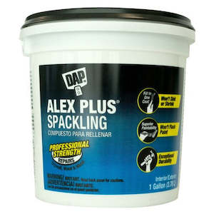 Fillers Putty Silicone And Sealants: USA Made DAP Alex Plus Spackling, Interior and Exterior Filler, 3.78L