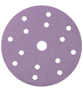 Smirdex 150mm Ceramic Grain 15 Hole Velcro Abrasive Discs - Sample Pack