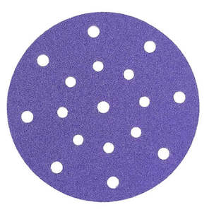 Sanding Disks Abrasives: 150mm x 15 Hole Ceramic Grain Film Backed Sanding Discs 100 Pack