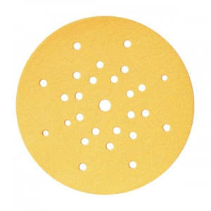 Mirka 225mm Soft Grip Fleece Backed Yellow Sanding Discs - 27 Hole