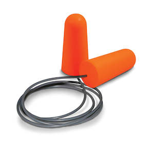 Hearing Protection Safety Work Wear: Vortex Bullet Corded Disposable Foam Ear Plugs, Class 5, 100 Pairs