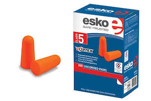 Hearing Protection Safety Work Wear: Vortex Bullet Disposable PU Foam Uncorded Ear Plugs, Class 5, 200 Pairs