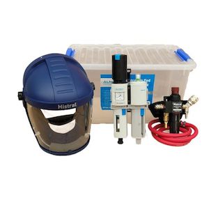Eye Protection Personal Safety: Mistral Air Fed Respirator - Quality Breathing Air Complete Kit - Just Add An Air Compressor