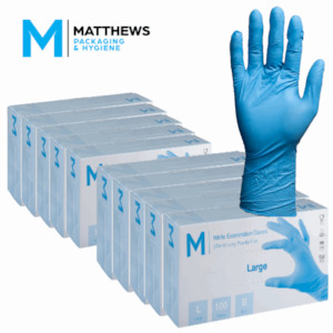 1000 Disposable Blue Nitrile Long Cuff Powder Free Gloves Pack
