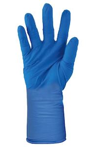 Nitrile Heavy Gauge 300mm Extra Long Cuff Powder Free Gloves - 100 Pack
