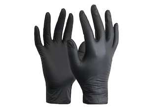 Hand Protection Personal Safety: Black Nitrile Heavy Duty Powder Free Disposable Gloves 100 Per Box