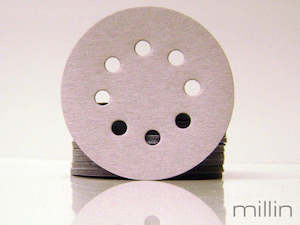 125mm Discs Abrasives Sanding Disks: Riken Velcro Discs 125mm, 8 Hole, 50 Pack