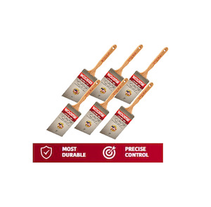 Buy a Box - 6 x Wooster Ultra Pro Firm Lindbeck 75mm Long Handled Angle Sash Brushes
