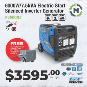 6000W Silenced Electric Start Inverter Generator - Powerful And Compact GT6000ES&hellip;