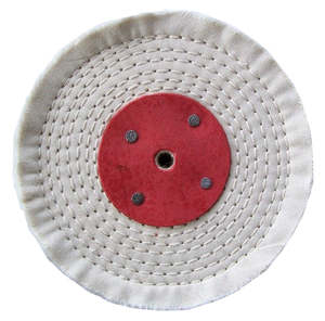 150mm White Stitched Polishing Mop WSM