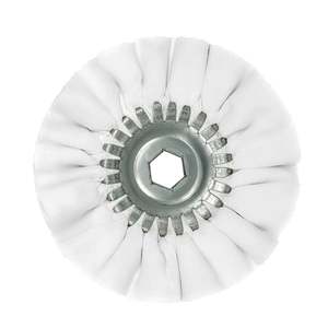 Buff Pad: Renegade 6" Mini Airway White Buffing Wheel - Final Showroom Finish
