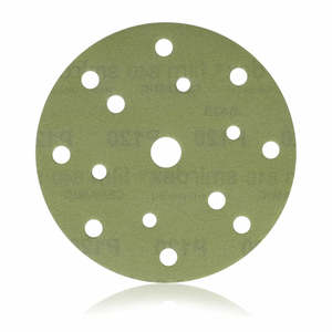 Frontpage: Smirdex Film Backed 150mm Ceramic Grain 15 Hole Velcro Abrasive Discs - 100 Pack