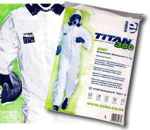 Frontpage: Box Of 50 - Titan 380 Disposable Coveralls, Rated For Protection Against Chemical, Asbestos And Bio-hazard Contamination