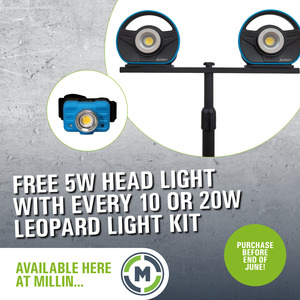 Almax Leopard Cordless LED Work Light Kit Includes 2 Lights And Adjustable Stand&hellip;