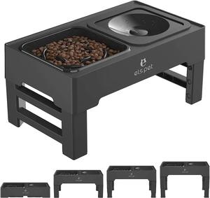 Pet Supplies: Adjustable Food and Water Bowl