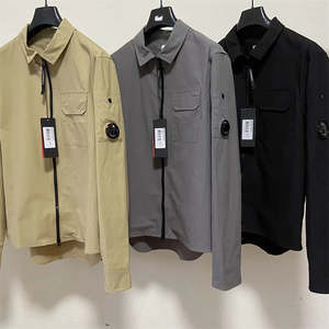 Mens Tops Shirts And T Shirts: "Monochrome Cotton Jacket for Men, Casual Shirt