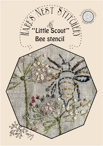 Hares Nest Stitchery: Hare's Nest Stitchery ~"Little Scout" Bee Stencil