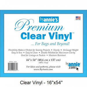 Byannie: ByAnnie Clear Vinyl-Roll 16 x 54inches (40.6 x 137 cm)