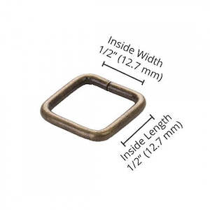 Byannie: Rectangle Ring (0.5") 2pk - byannie