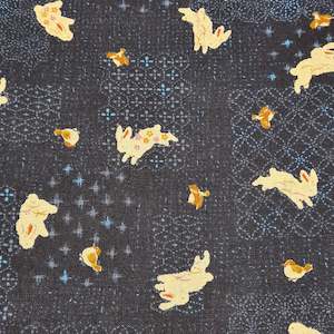 Japanese Designs: Daikan~Rabbits & Birds~ Japanese fabric