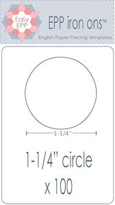 Hugsn Kisses: Hugs'n Kisses~ EPP Iron-Ons ~1 1/4 inch Circles x 100 pack