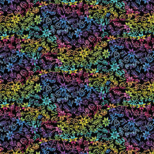 Rainbow Garden~Rainbow Meadow ~ Black