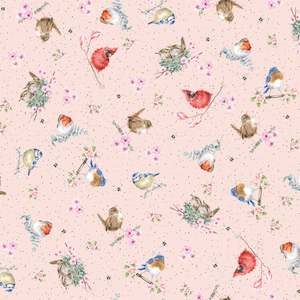 Bramble Patch: Bramble Patch ~Tossed Birds~pink