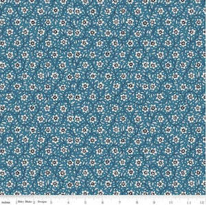 Liberty Fabrics - Denim Florals~Lily Trail A